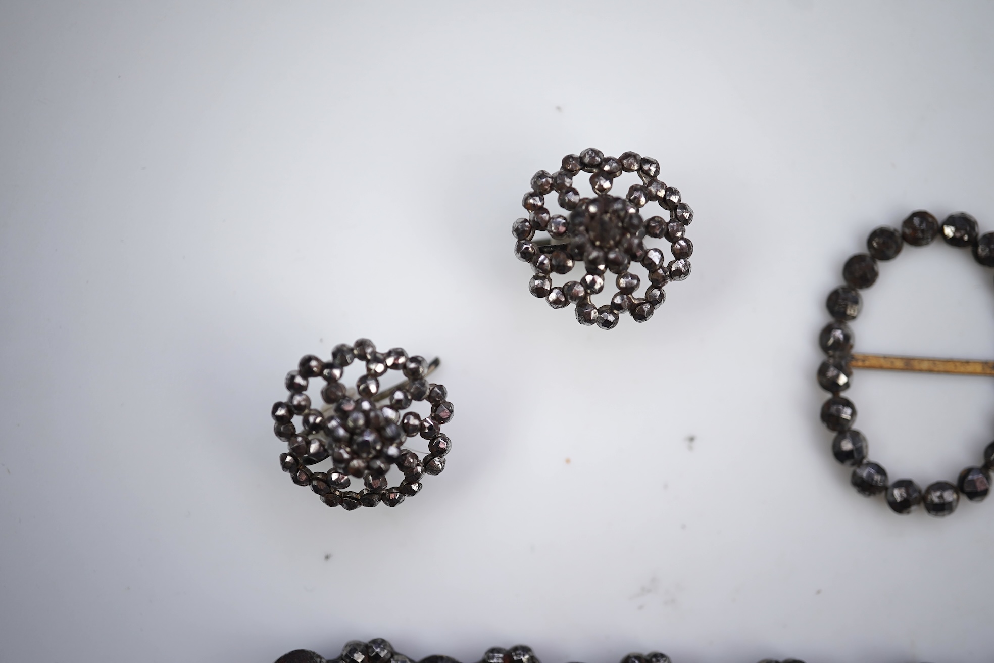 A group of cut steel jewels, 19th century